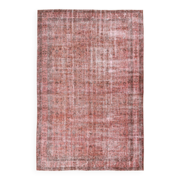 6x10 Vintage Red Floral Vintage Rug, 198x297Cm