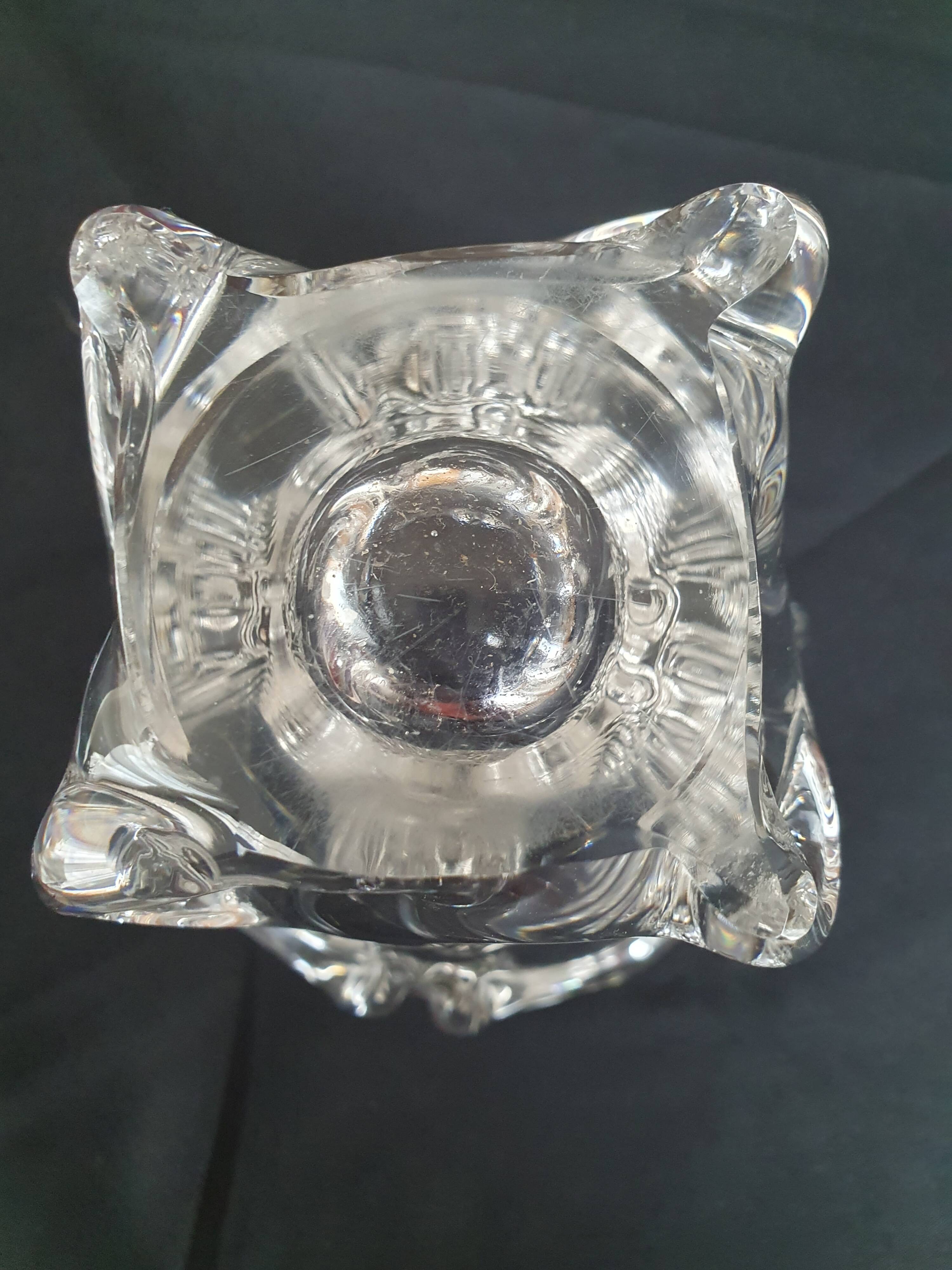 Large crystal vases.