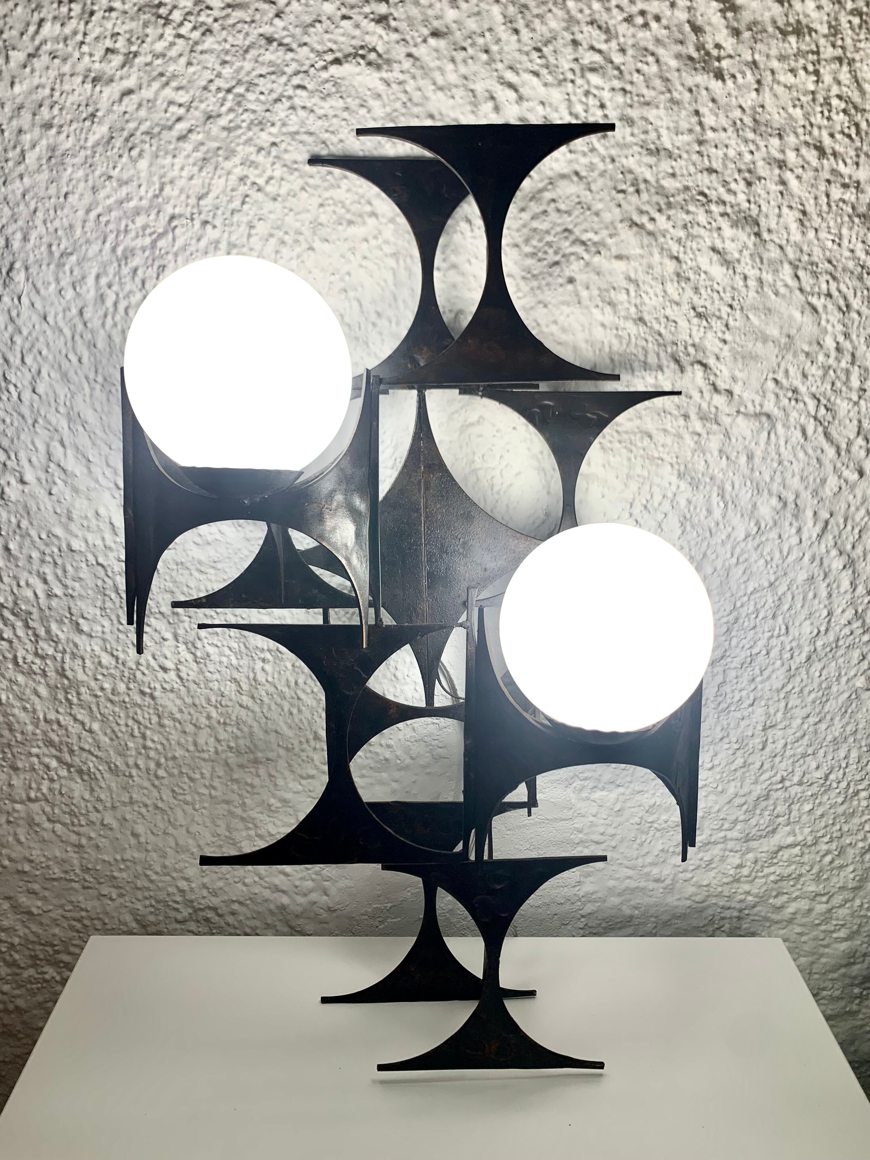 Paire d'appliques brutalistes par marc weinstein, 1960s