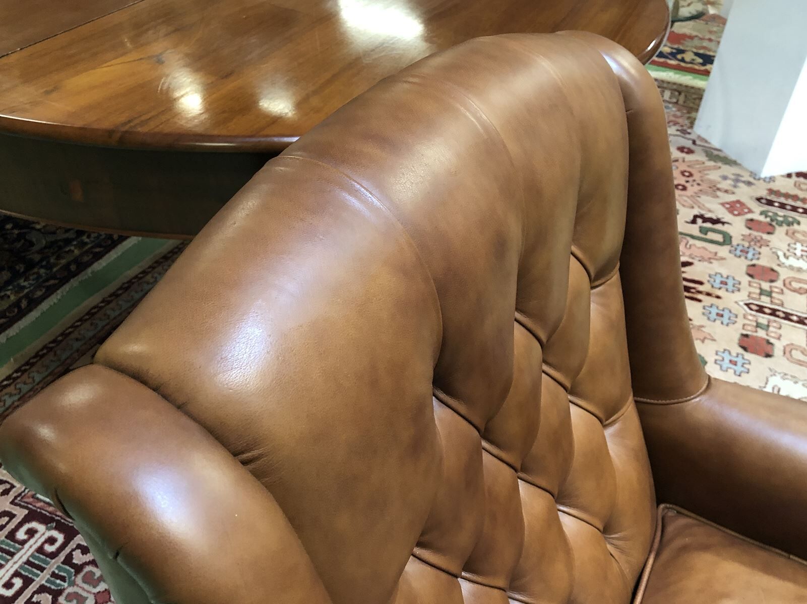 Modern leather lounge armchair