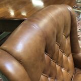 Modern leather lounge armchair