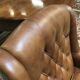 Modern leather lounge armchair