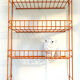 Orange industrial wall shelf