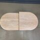 Paire de tables basses en travertin vintage ou tables d'appoint, années 1970.
