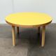 Table basse moderne en linoléum jaune du milieu du siècle par Alva Aalto pour Artek, Finlande, années 1960