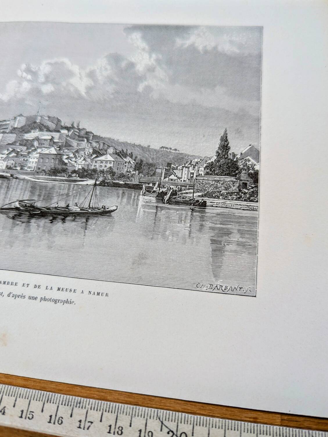 Namur, Belgium, Vintage engraving, 1879.