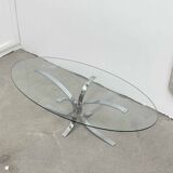 Table basse ovale vintage