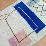 Handmade Berber rug 2/2m square