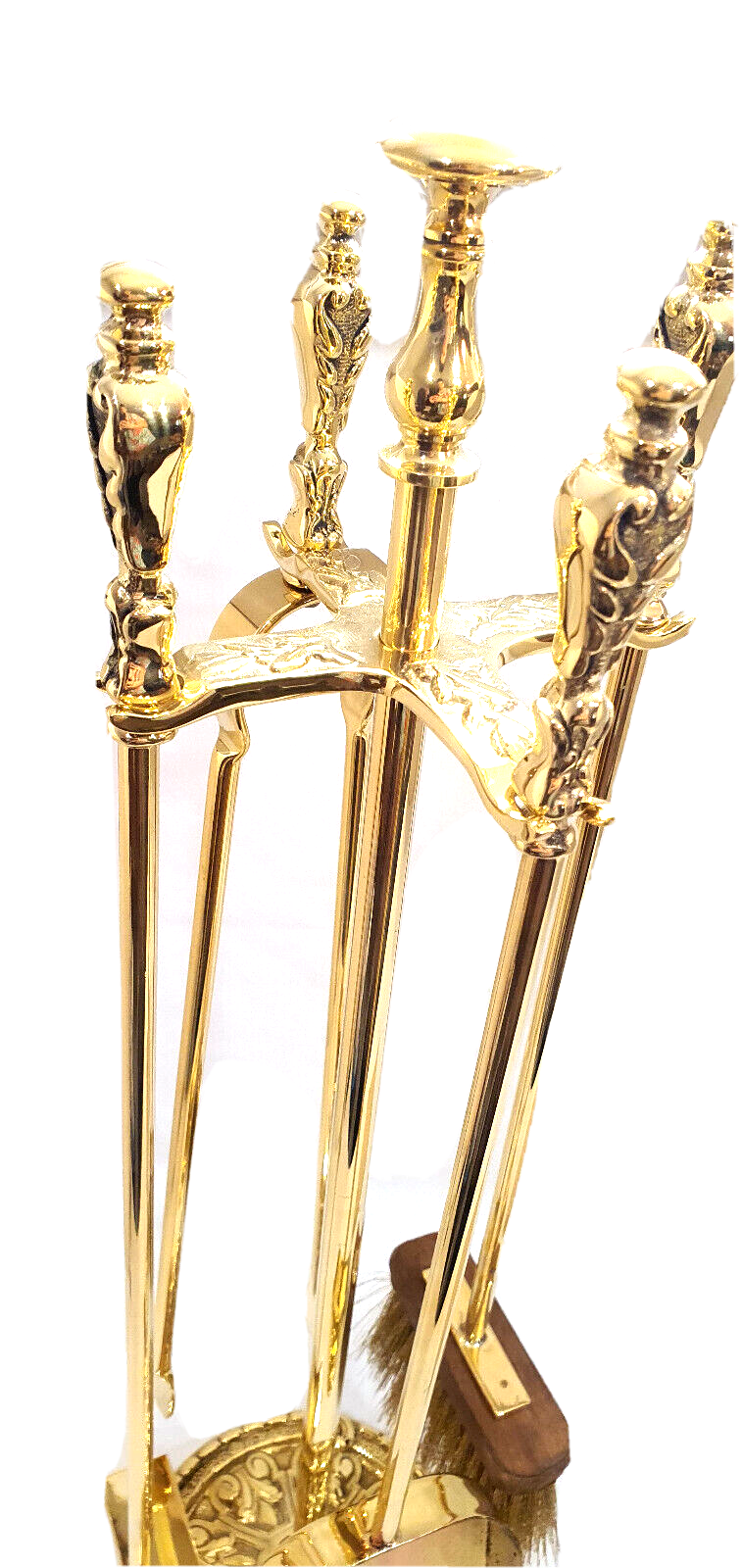 Solid brass fireplace servant 4 accessories