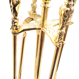 Solid brass fireplace servant 4 accessories