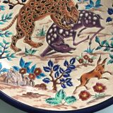 Circular dish in Longwy enamels, numbered