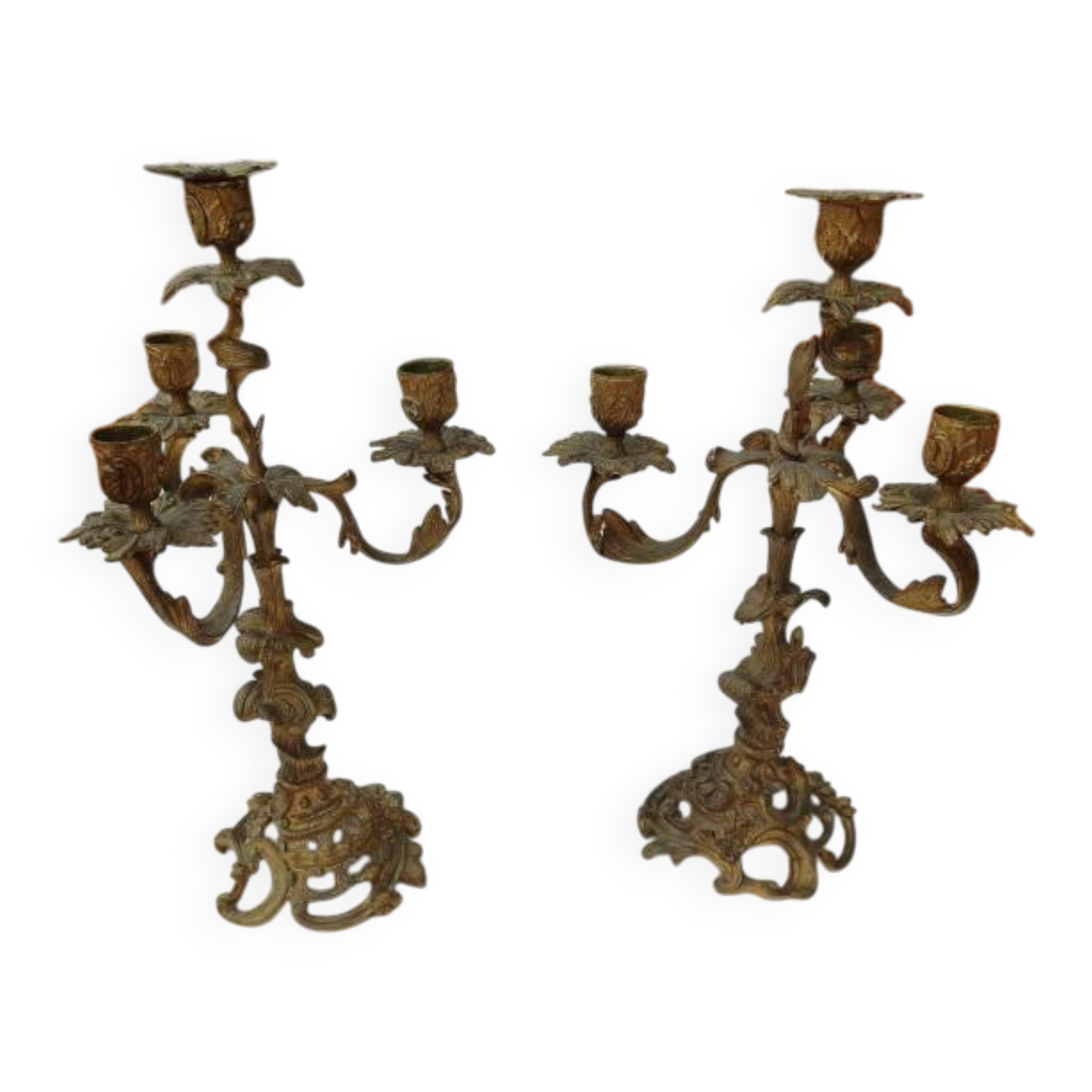 Paire de candélabres en bronze XIXe siècle