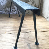 Handcrafted metal patinated bench