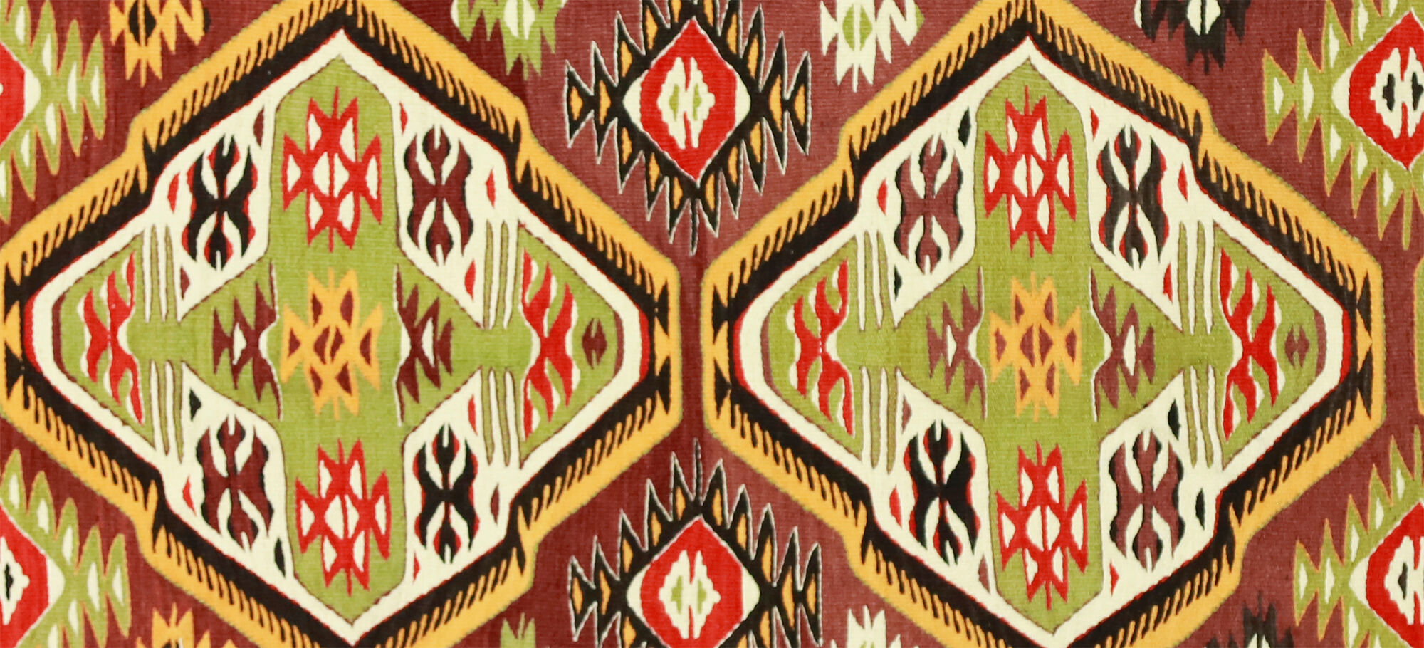 Anatolian handmade kilim rug 282 cm x 90 cm