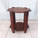 Art Deco side table in solid oak