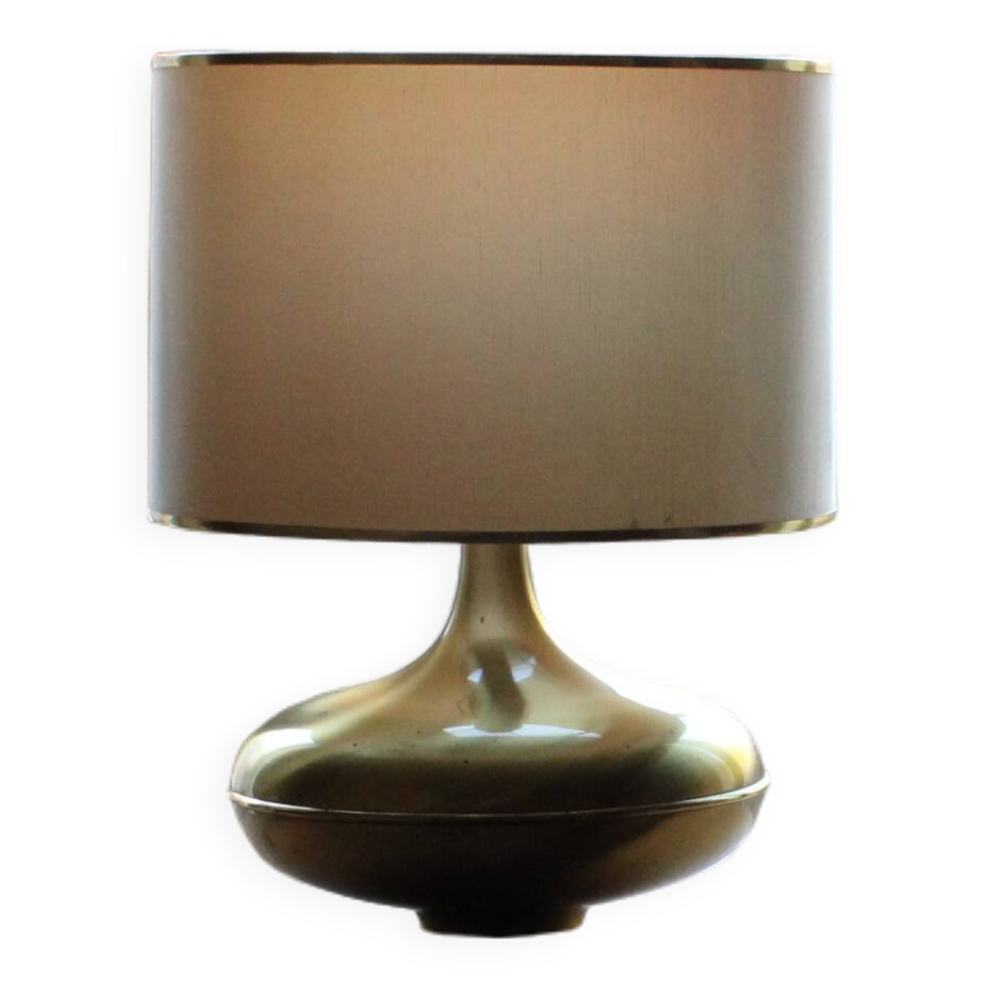 Italian brass and fabric lamp, 1960