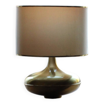 Lampe italienne en laiton et tissu, 1960