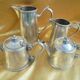 Tea Service Monogrammed Silver Metal Felix Fréres Toulouse