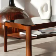 Vintage rectangular coffee table – Solid teak – Myer