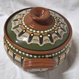 Handcrafted glazed stoneware soup tureen