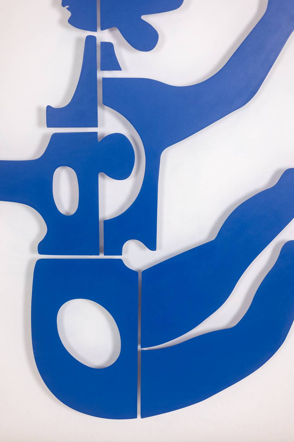 Antonine de Saint Pierre. Eva panel in navy blue lacquered metal. Contemporary.