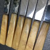 Set of 6 knives stainless blade bakelite sleeve