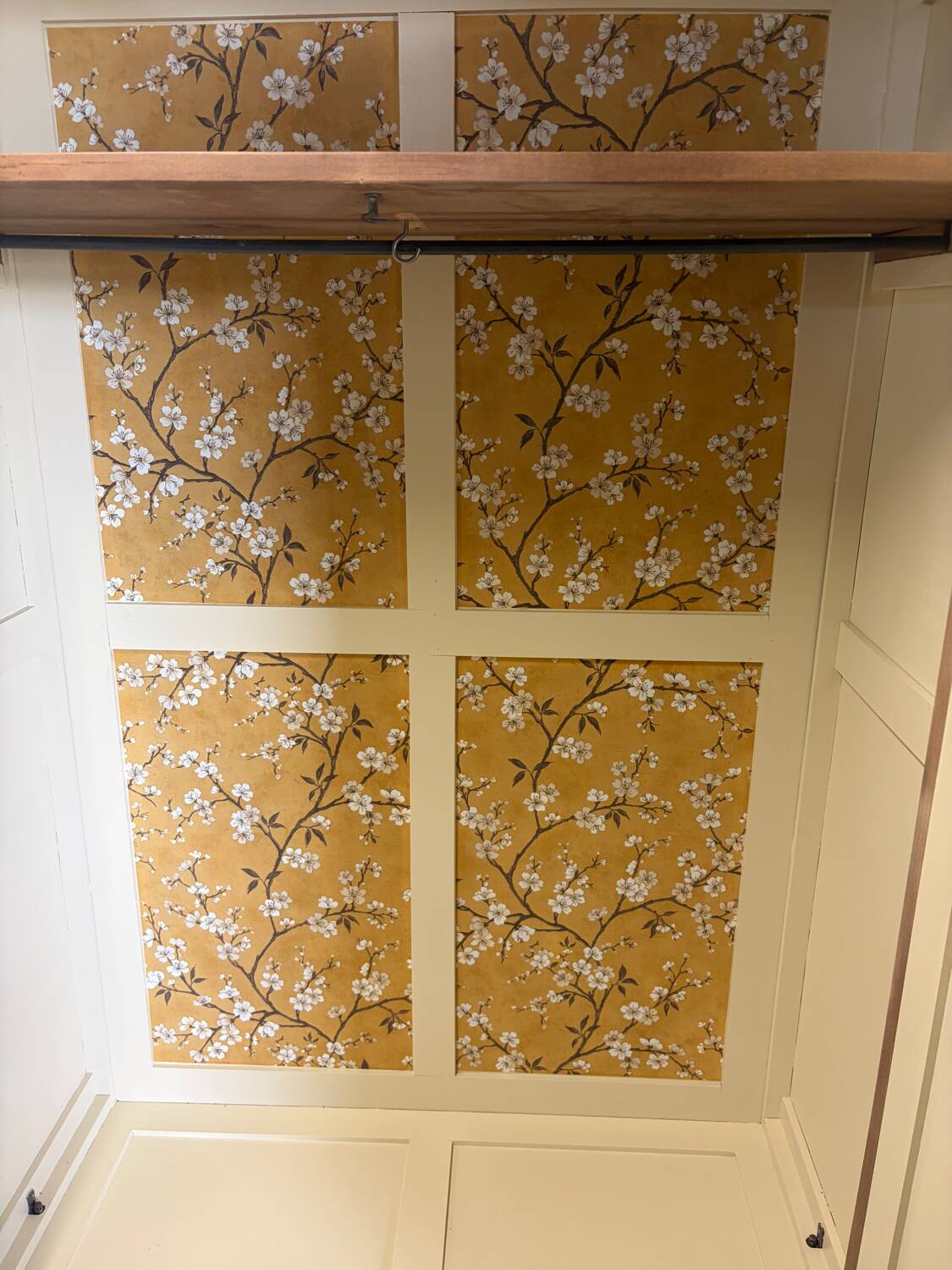 Parisian Art Deco wardrobe in natural wood