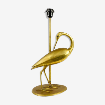 Hollywood Regency Brass Crane Bird Table Lamp / Lamp base, Mid Century Design Eclectic Light
