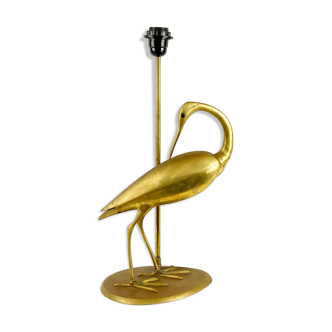 Hollywood Regency Brass Crane Bird Table Lamp / Lamp base, Mid Century Design Eclectic Light