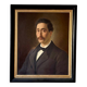 "Alphonse" - Portrait, peinture à l’huile sur toile encadrée - 1864, ☐ 76 x 65 cm