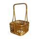 Bottle basket in vintage wicker 60s