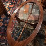 Table basse vintage rétro vintage ovale en teck par GPlan 1960