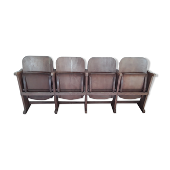 Wooden theatre armchair