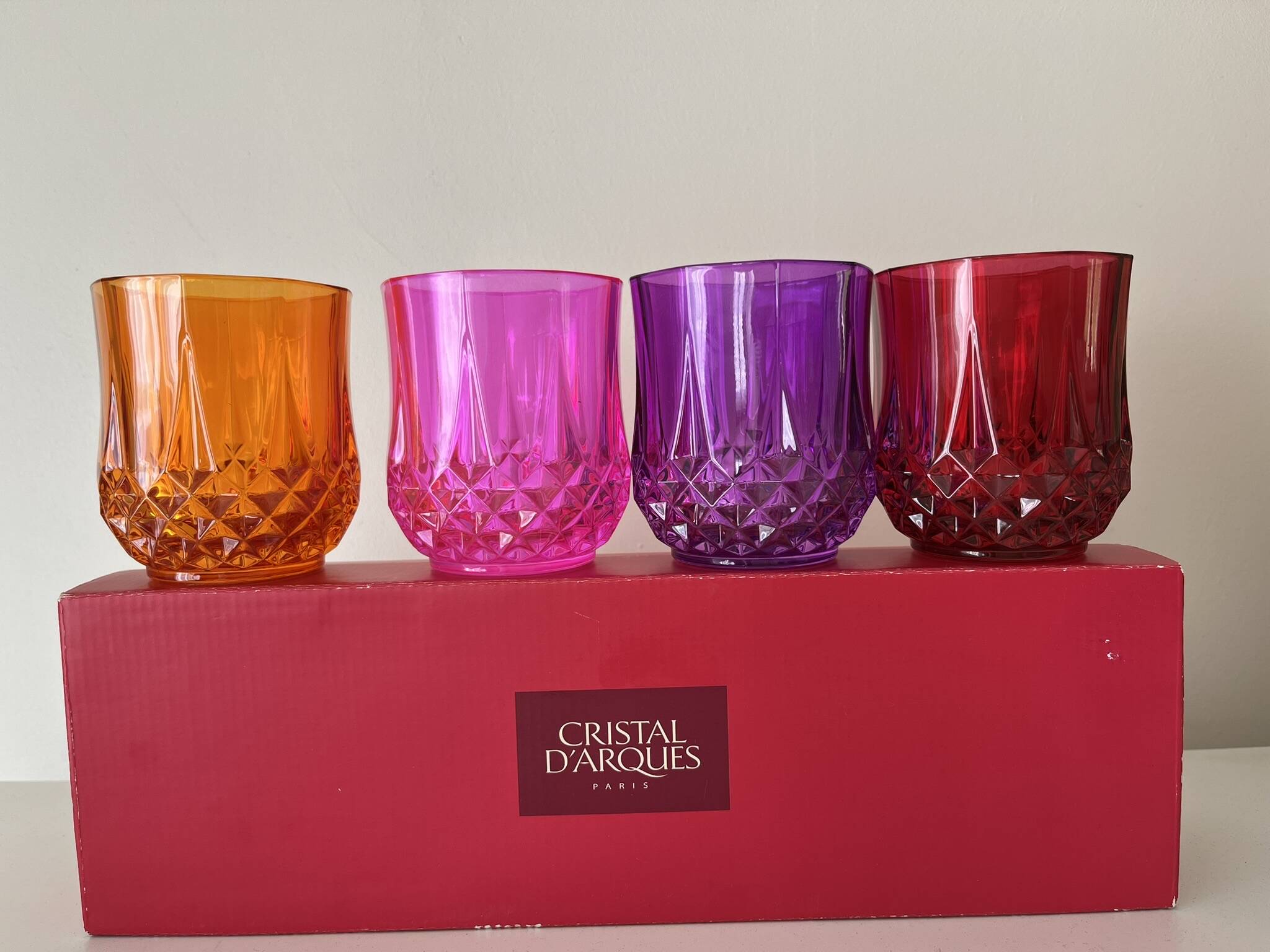 Verre en cristal d'arques vintage