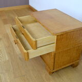 Vintage low furniture in blond wood 1940