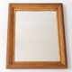 Vintage mirror 1950 in honeycomb-style carved wood