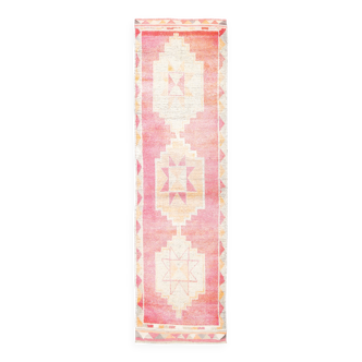 Tapis de couloir vintage Orientel rose clair 3x11, 96x333 cm