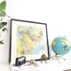 Vintage Western Asia map 43x43cm from 1950