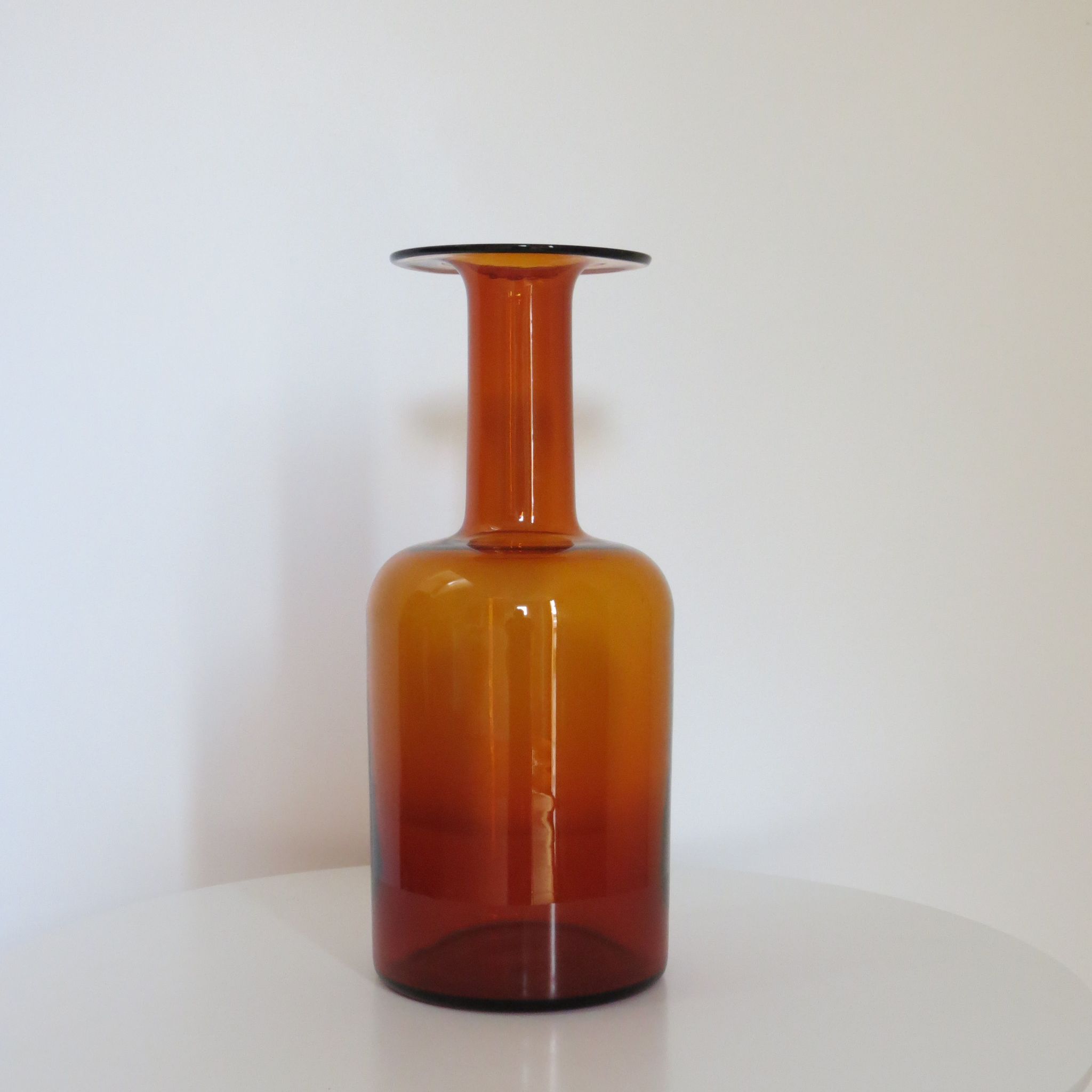 Holmegaard Gulvase By Otto Brauer 1960s Amber