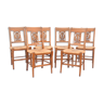 6 Chairs with lyre back in beech