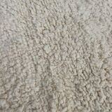 White wool rug size 200cmx200cm 6.5ftx6.5ft (Moroccan handmade)