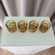 Set of 4 amber liqueur/bourbon glasses Empoli – Italy, 1970s