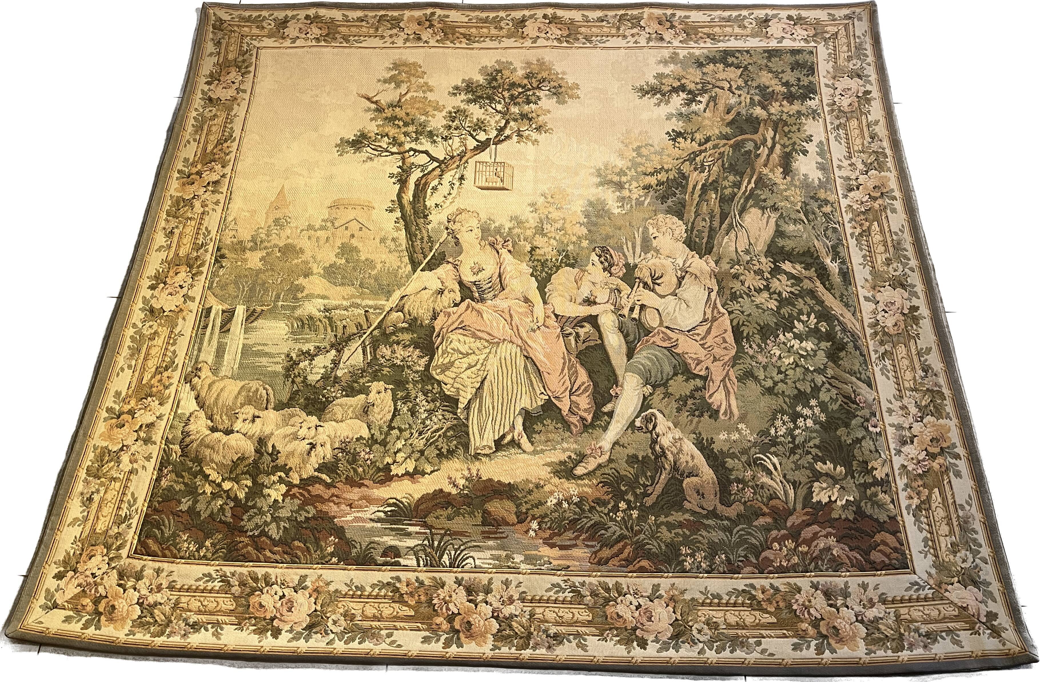 Tapestry Wall Hanging Galante Country Scene