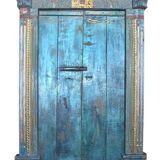 Porte indienne ancienne en teck