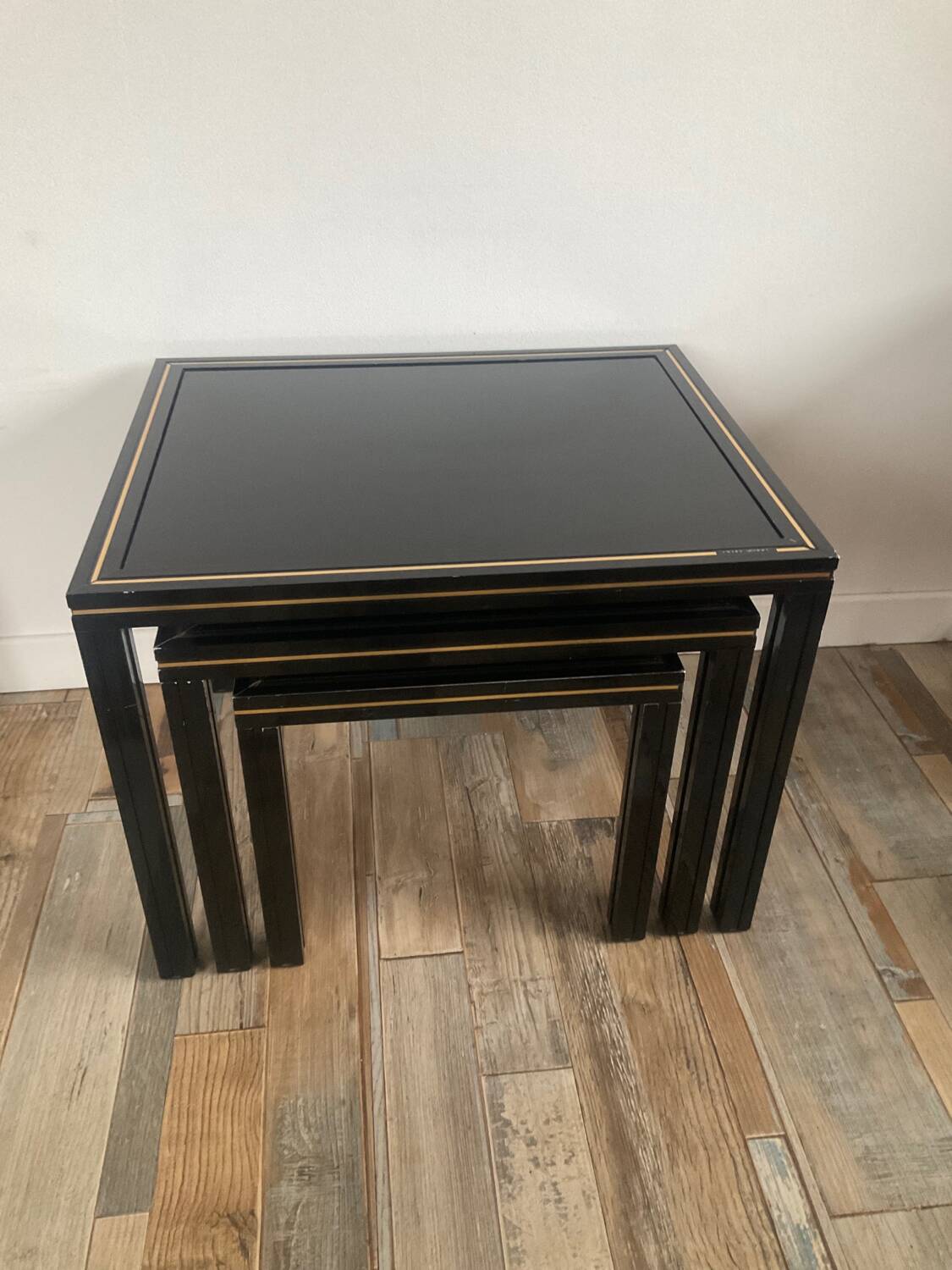 Trio of Pierre Vandel nesting tables from the 70s-80s
