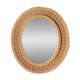 Miroir ovale 1960 osier tressé