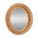 Miroir ovale 1960 osier tressé