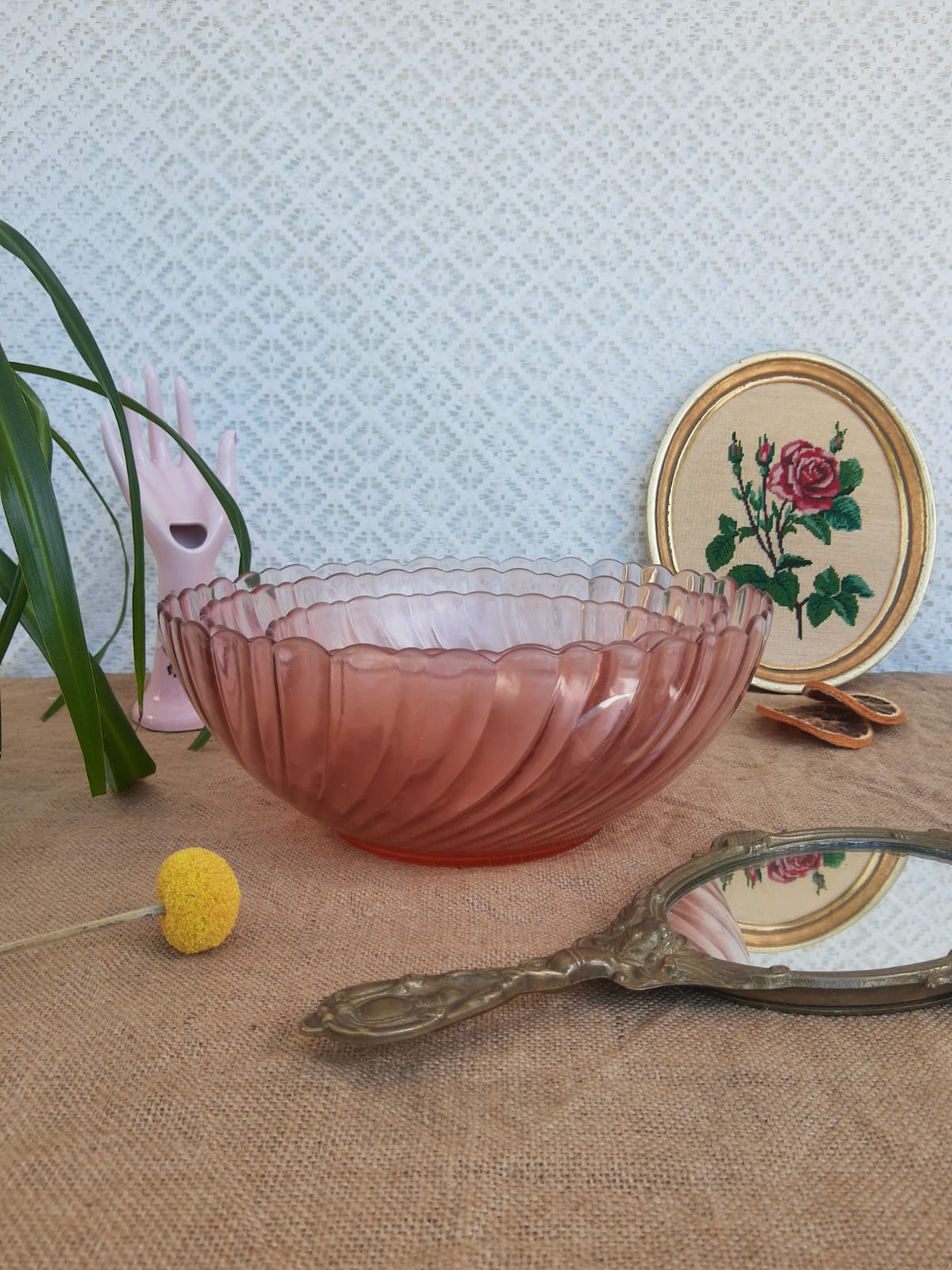 Trio of rosaline salad bowls twisted arcoroc
