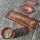 Baccarat Bamboo Tors toilet set, pink crystal, 4 pieces