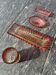 Baccarat Bamboo Tors toilet set, pink crystal, 4 pieces